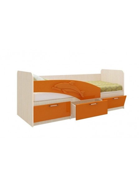 Кровать 06.222 Дельфин (оранжевый)